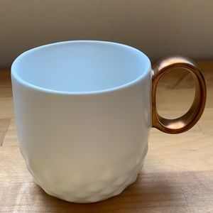 STARBUCKS  Mug White With Gold Handle - 2013